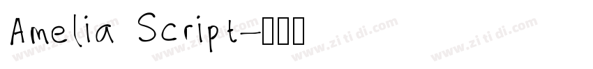 Amelia Script字体转换